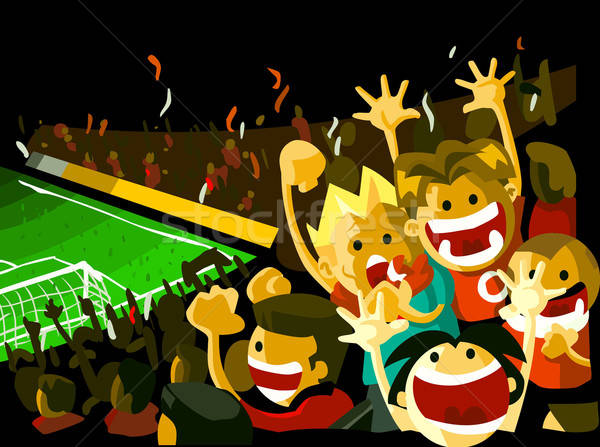 Soccer night match Stock photo © araga