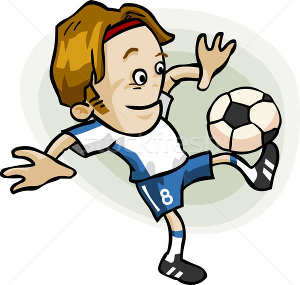 Soccer Player Cartoon vector illustration © Afiat Sukmaraga (araga