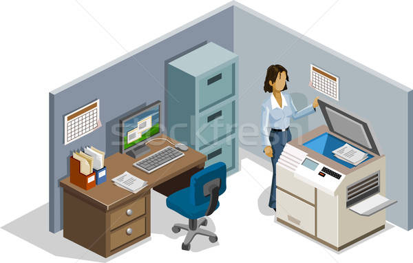Staff on Photocopy Stock photo © araga