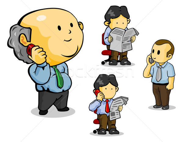 Insanlar cep telefonu telefon işadamı iletişim grafik Stok fotoğraf © araga