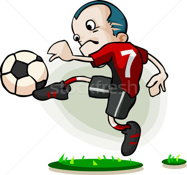 Futbolcu karikatür ayrıntılı futbol vektör ücretsiz Stok fotoğraf © araga