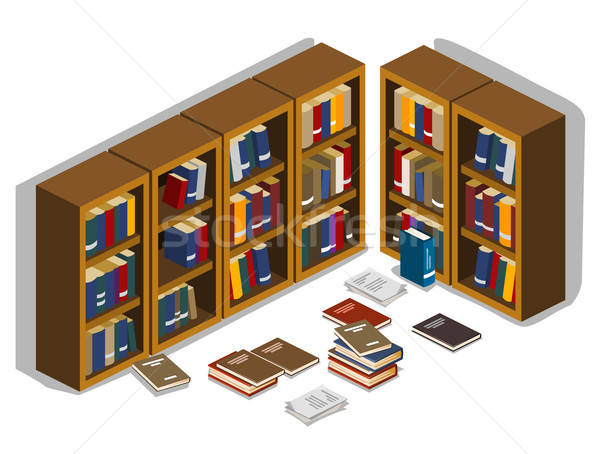 Yukarı kütüphane kitap çalışmak oda üniversite Stok fotoğraf © araga