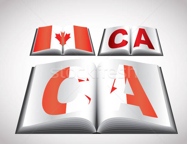 Bandera Canadá vector formato libro Foto stock © archymeder