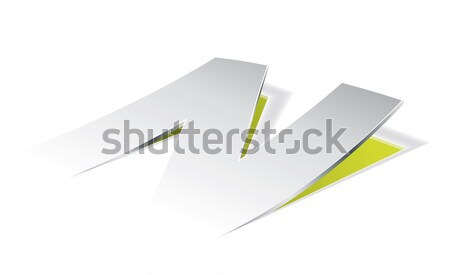 Hârtie litera l perspectivă vedere vector Imagine de stoc © archymeder