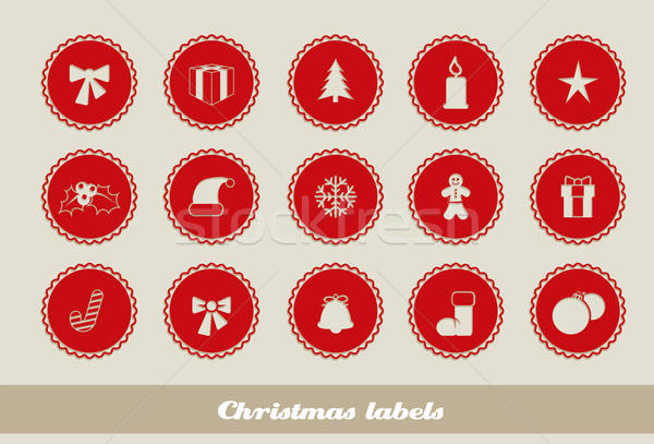 Stock fotó: Absztrakt · karácsony · címkék · szerkeszthető · vektor · formátum