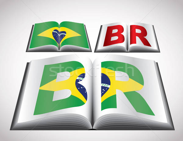 National Flag concept of Brasil Stock photo © archymeder