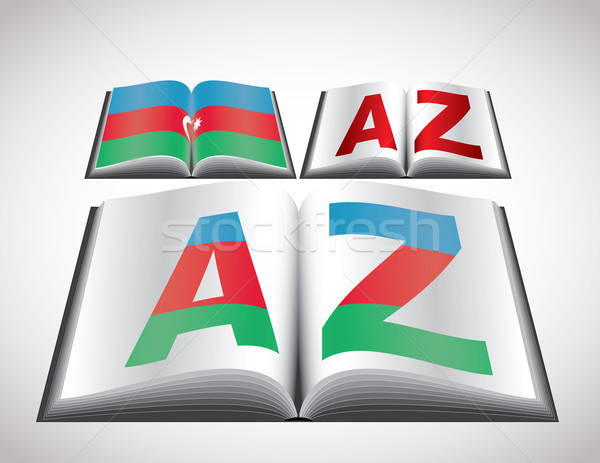 Bandera Azerbaiyán vector formato libro Foto stock © archymeder