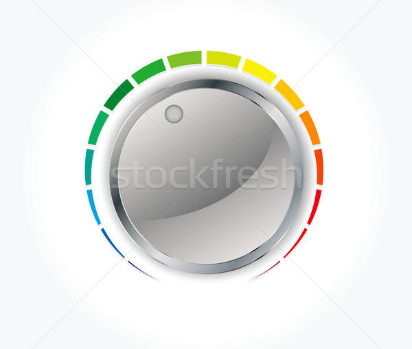 Volume button (music knob) with metal texture Stock photo © archymeder