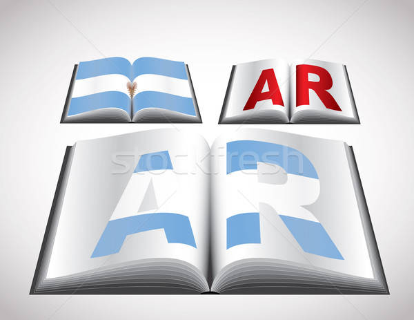 Bandera Argentina vector formato libro Foto stock © archymeder