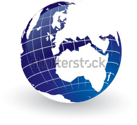 3D mundo vector formato azul Foto stock © archymeder