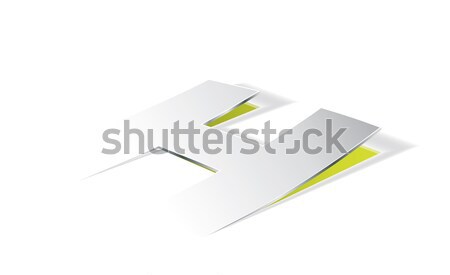 Paper folding with letter T in perspective view Stock photo © archymeder
