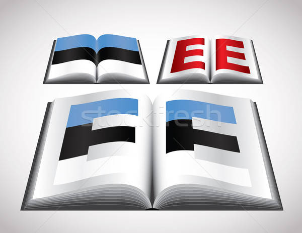 Bandeira Estônia vetor formato livro Foto stock © archymeder