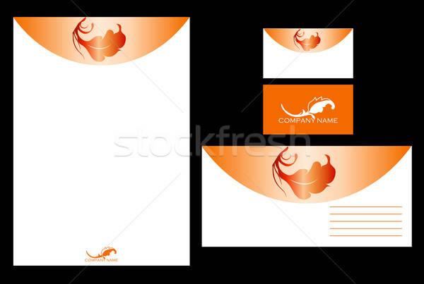 Narancs mozdulatlan terv szerkeszthető vektor formátum Stock fotó © archymeder