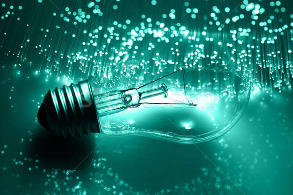 Fiber optics background with lots of light spots Stock photo © arcoss