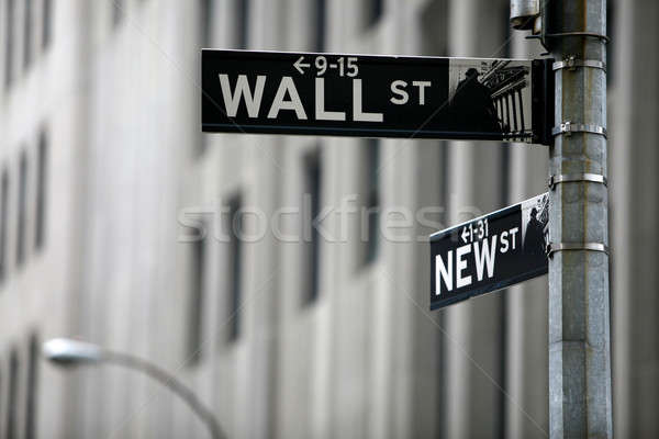Wall Street iş gökyüzü para sokak arka plan Stok fotoğraf © arcoss