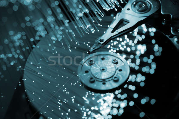 fibre optical and computer harddisk Stock photo © arcoss
