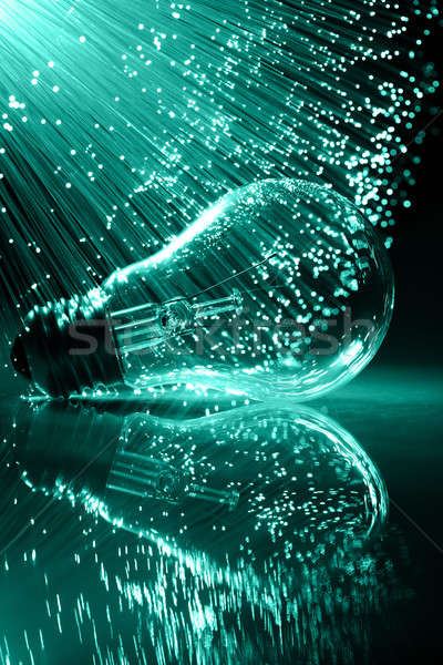 [[stock_photo]]: Fibre · optique · lumière · fond · lampe