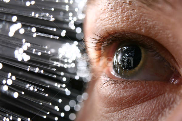 технологий глаза красный Смотреть данные человека Сток-фото © arcoss