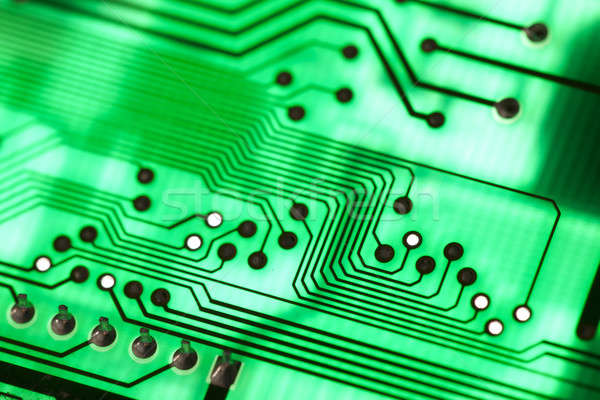 Abstract circuit board groene computer technologisch Stockfoto © arcoss