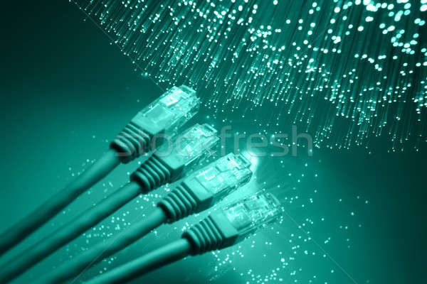 Fiber optics background with lots of light spots Stock photo © arcoss