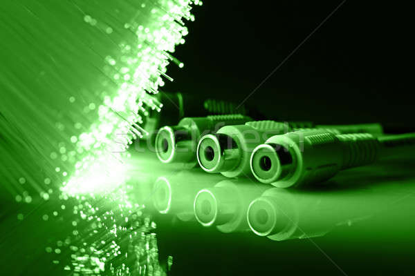 Fiber optics background with lots of light spots Stock photo © arcoss