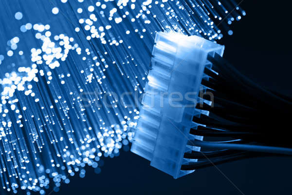 Fiber optics background with lots of light spots Stock photo © arcoss