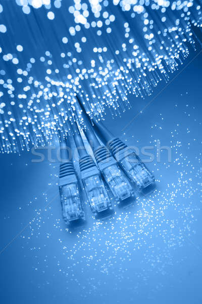 Fiber optics background with lots of light spots Stock photo © arcoss