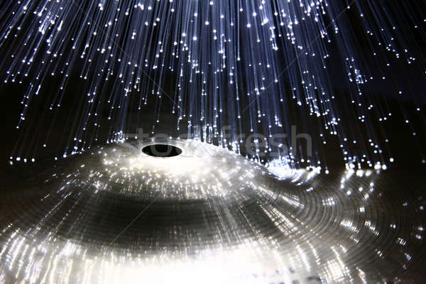 Fibra optica lumina spoturi microfon stâncă Imagine de stoc © arcoss