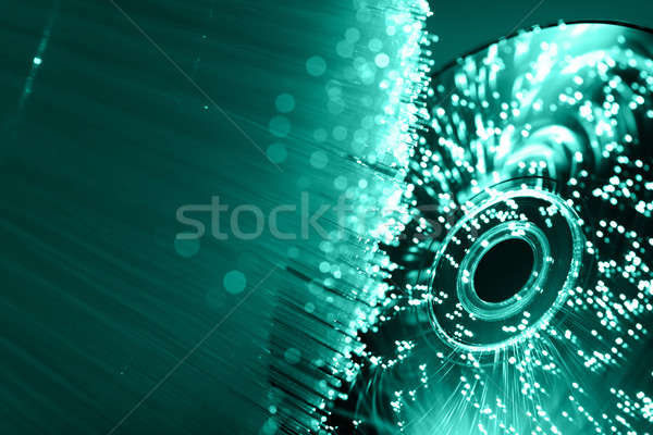 Fibra optica lumina spoturi abstract tehnologie Imagine de stoc © arcoss