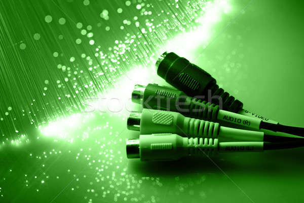 Fiber optics background with lots of light spots Stock photo © arcoss