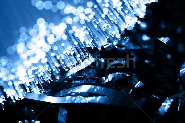 Fibra optica lumina spoturi muzică tehnologie Imagine de stoc © arcoss