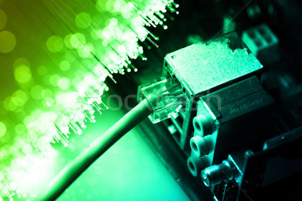 Fiber optics background with lots of light spots Stock photo © arcoss