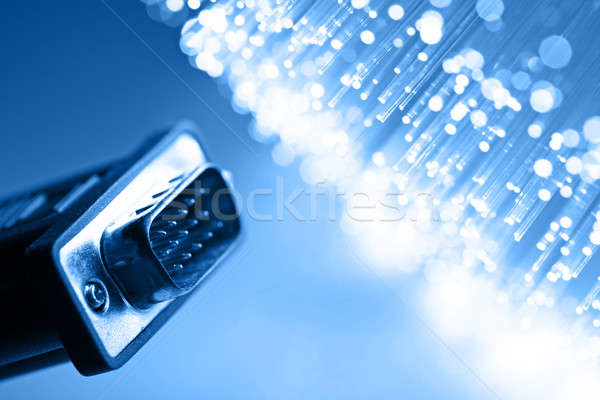 Fiber optics background with lots of light spots Stock photo © arcoss