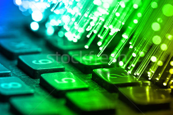Vezel optica licht computer abstract Stockfoto © arcoss