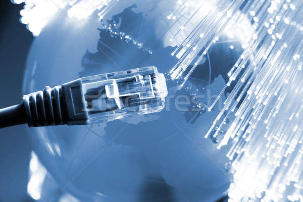 Włókno optyka świetle Internetu technologii Zdjęcia stock © arcoss