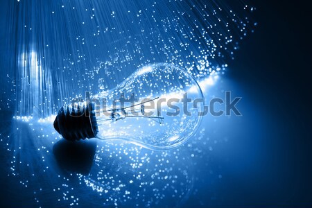Fibra optic fibra optica lumina spoturi Imagine de stoc © arcoss