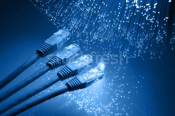 Fiber optics background with lots of light spots Stock photo © arcoss