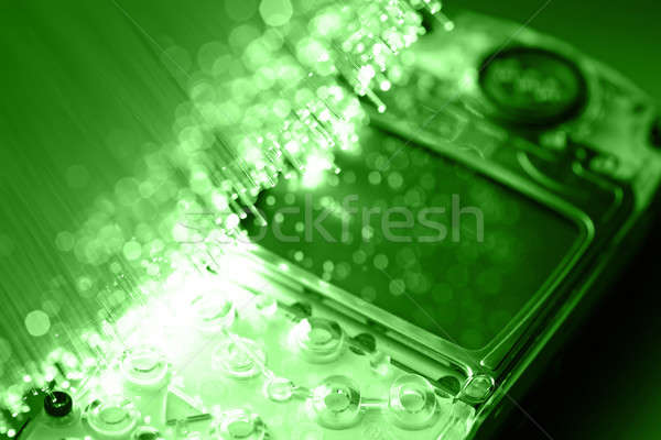 Faser Optik Licht Spots Business Computer Stock foto © arcoss