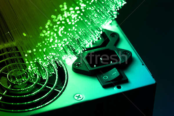 Fiber optics background with lots of light spots Stock photo © arcoss