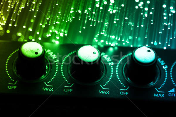 Stock photo: Fiber optics background with lots of light spots