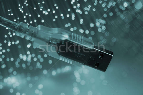 Fibre optique fibre optique lumière Photo stock © arcoss