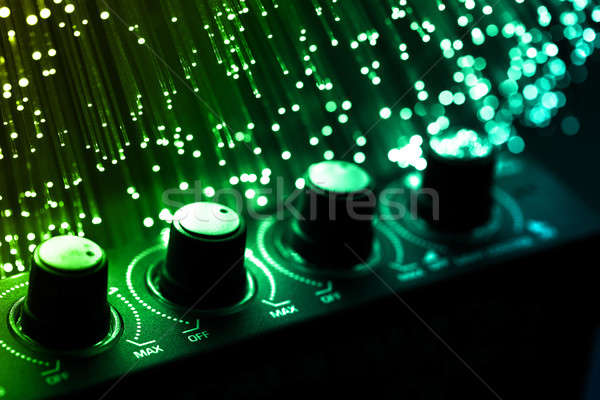 Faser Optik Licht Spots Technologie Radio Stock foto © arcoss