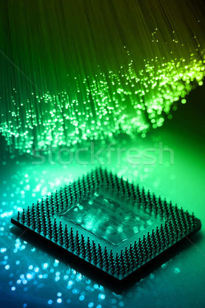 Procesor abstract spaţiu reţea cablu digital Imagine de stoc © arcoss