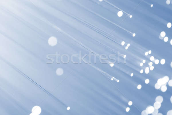 Azul brillante fibra óptico ordenador resumen Foto stock © arcoss