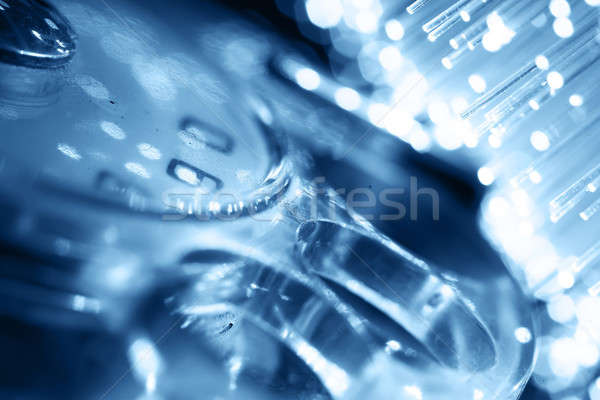 [[stock_photo]]: Fibre · optique · lumière · affaires · ordinateur