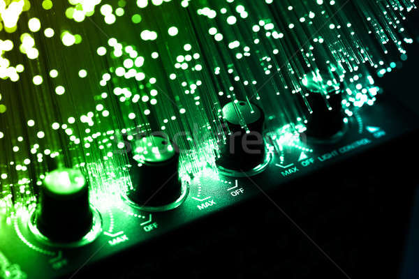 Faser Optik Licht Spots Technologie Radio Stock foto © arcoss