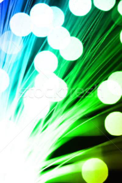 Faser Optik Licht Spots abstrakten Design Stock foto © arcoss