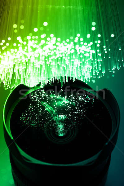 Fiber optics background with lots of light spots Stock photo © arcoss