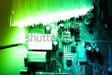 Fiber optics background with lots of light spots Stock photo © arcoss