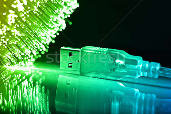 Fiber optics background with lots of light spots Stock photo © arcoss